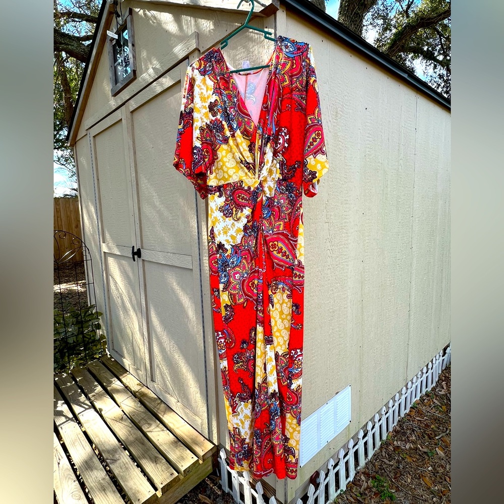 Venus Twist Front Maxi Dress